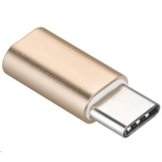 PREMIUMCORD Adaptér USB 3.1 C/male - USB 2.0 Micro-B/female, zlatý