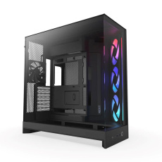 NZXT skříň H9 Flow RGB dvoukomorová ATX / 1x140 RGB mm / 1x 120mm RGB fan / prosklená / černá