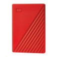 BAZAR - WD My Passport Portable 2TB, Externí HDD, USB 3.0, červená (Bez příšlušenství)