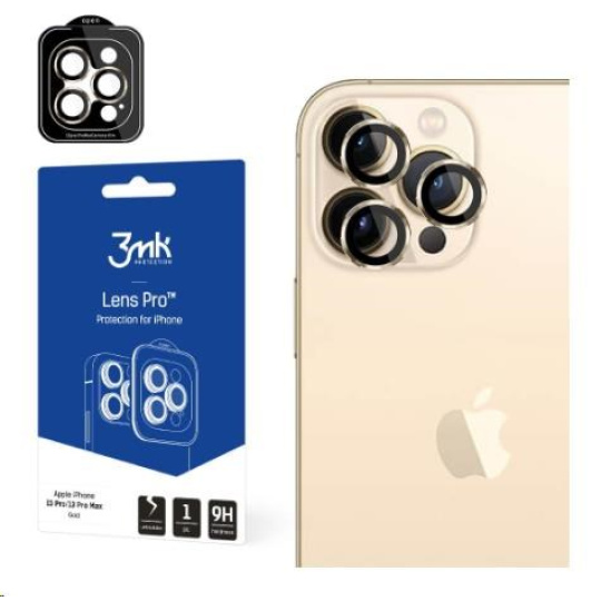 3mk ochrana kamery Lens Pro pro Apple iPhone 15 Pro, Dark Gold