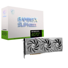 MSI VGA NVIDIA GeForce RTX 4070 Ti GAMING X SLIM WHITE 12G, RTX 4070, 12GB GDDR6X, 3xDP, 1xHDMI MSI VGA NVIDIA GeForce RTX 4070 Ti GAMING X SLIM WHITE 12G, RTX 4070, 12GB GDDR6X, 3xDP, 1xHDMI