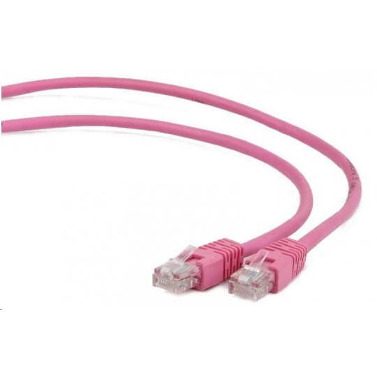 GEMBIRD kabel patchcord Cat5e UTP 3m, růžový