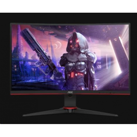 AOC MT VA LCD WLED 23,6" C24G2AE/BK - VA panel, 1920x1080, 165Hz, 1ms, D-Sub, 2xHDMI, DP, repro, zakriven