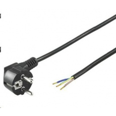 PREMIUMCORD Kabel Flexo síťový třížilový 230V s úhlovou vidlicí 2m černá PREMIUMCORD Kabel Flexo síťový třížilový 230V s úhlovou vidlicí 2m černá