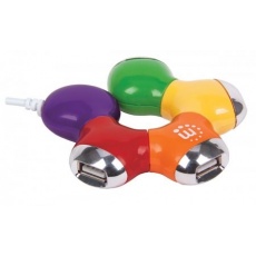 MANHATTAN USB 2.0 hub Flex, Flower, 4 porty MANHATTAN USB 2.0 hub Flex, Flower, 4 porty