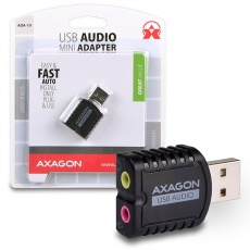 AXAGON ADA-10, USB2.0 - stereo audio MINI adaptér AXAGON ADA-10, USB2.0 - stereo audio MINI adaptér
