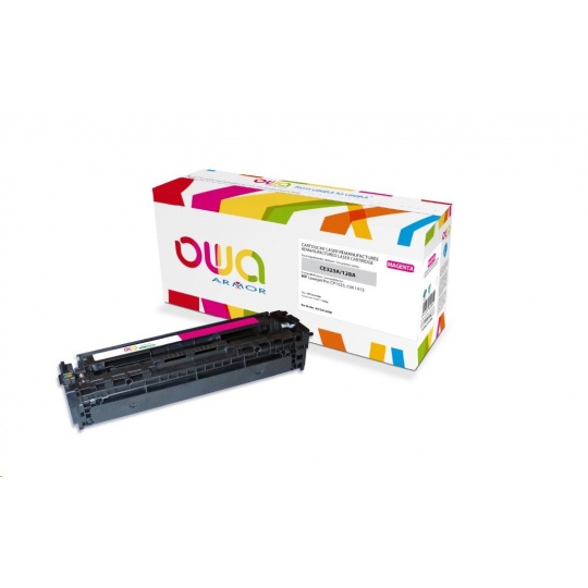 OWA Armor toner pro HP Laserjet Pro CP1525, 1300 Stran, CE323A, červená/magenta