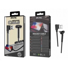 PLUS datový a nabíjecí kabel BT655, konektor Lightning, délka 1m, 2A, funkce stojánku, černá PLUS datový a nabíjecí kabel BT655, konektor Lightning, délka 1m, 2A, funkce stojánku, černá