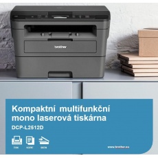 BROTHER multifunkce laserová DCP-L2512D - A4, 30ppm, 64MB, 600x600copy, USB 2.0, 250listů, DUPLEX BROTHER multifunkce laserová DCP-L2512D - A4, 30ppm, 64MB, 600x600copy, USB 2.0, 250listů, DUPLEX