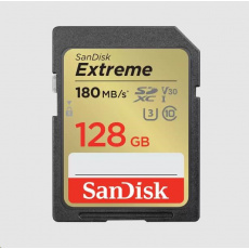 SanDisk SDXC karta 128GB Extreme (180 MB/s Class 10, UHS-I U3 V30)