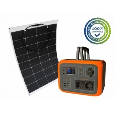 Viking bateriový generátor AC600, 600W, oranžová + solární panel LE100 Viking bateriový generátor AC600, 600W, oranžová + solární panel LE100