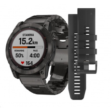 Garmin fenix 7X PRO Sapphire Solar Titan Style,Carbon Gray DLC/Titanium DLC Band Garmin fenix 7X PRO Sapphire Solar Titan Style,Carbon Gray DLC/Titanium DLC Band