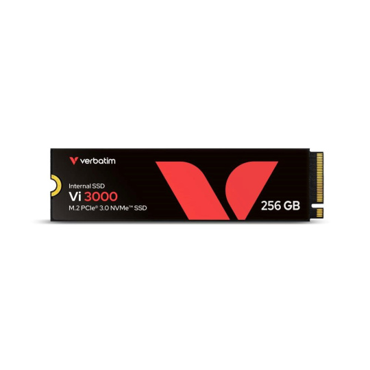VERBATIM SSD Vi3000 Internal PCIe NVMe M.2 SSD 256GB , W 1300/ R 3300 MB/s VERBATIM SSD Vi3000 Internal PCIe NVMe M.2 SSD 256GB , W 1300/ R 3300 MB/s