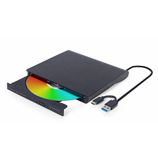 GEMBIRD externí mechanika DVD, USB-C, černá GEMBIRD externí mechanika DVD, USB-C, černá