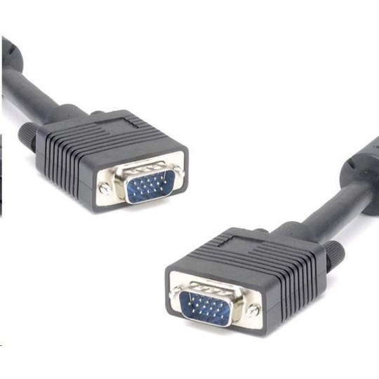 PREMIUMCORD Kabel VGA propojovací 30m (SVGA, HD15M/M, dvojité stínění, feritová jádra)