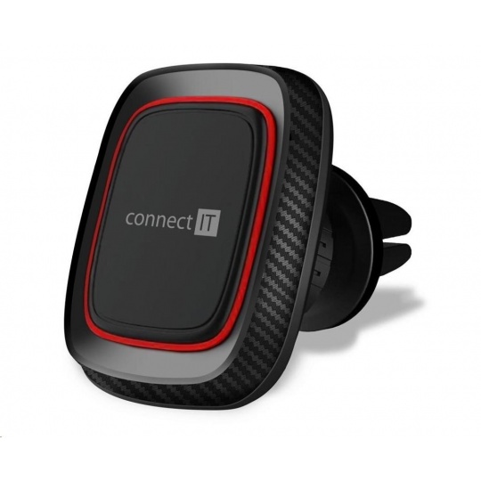 CONNECT IT InCarz 4Strong360 CARBON univerzální magnetický držák do auta, 4 magnety, červený