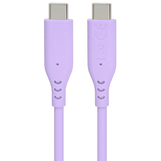 PREMIUMCORD Kabel USB-C na USB-C, 60W, 480Mbps, silikonový, fialový, 1,5m PREMIUMCORD Kabel USB-C na USB-C, 60W, 480Mbps, silikonový, fialový, 1,5m