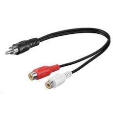 PremiumCord Kabel 1x CINCH male - 2x CINCH female 20cm PremiumCord Kabel 1x CINCH male - 2x CINCH female 20cm