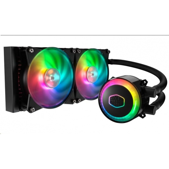 Cooler Master vodní chladič MasterLiquid ML240R RGB, 277mm x 120mm radiátor, 2 x 120mm RGB ventilátory, AM5 a LGA 1700