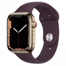 Apple Watch Series 7 Cell, 45mm Gold/Steel Case/Dark Cherry SportBand Apple Watch Series 7 Cell, 45mm Gold/Steel Case/Dark Cherry SportBand