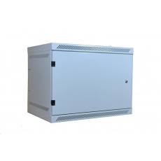LEXI-Net 19" nástěnný rozvaděč 9U 600x400, nosnost 60 kg, plné dveře, svařovaný, šedý