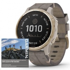 Garmin GPS sportovní hodinky fenix6S PRO Solar, LightGold/Suede Band (MAP/Music) Garmin GPS sportovní hodinky fenix6S PRO Solar, LightGold/Suede Band (MAP/Music)