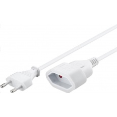 PREMIUMCORD Kabel síťový 230V, prodlužovací dvojvidlice, 2m PREMIUMCORD Kabel síťový 230V, prodlužovací dvojvidlice, 2m