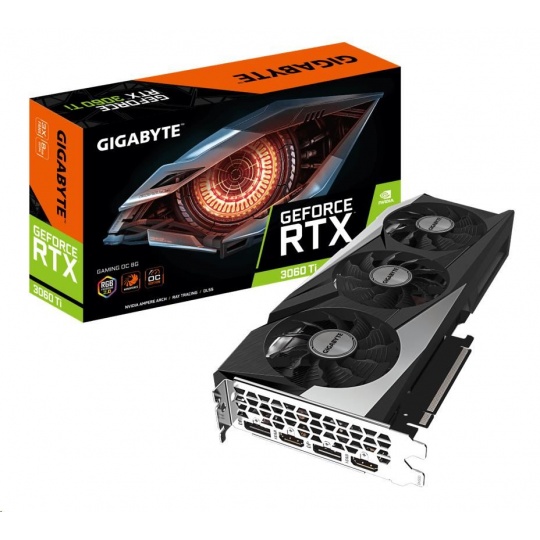GIGABYTE VGA NVIDIA GeForce RTX 3060 Ti GAMING OC 8G Rev. 2.0, RTX 3060 Ti LHR, 8GB GDDR6, 2xDP, 2xHDMI