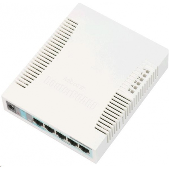 MikroTik RouterBOARD RB260GS (CSS106-5G-1S), Taifatech TF470 CPU, výkonný nastavitelný switch, 5x LAN, 1xSFP slot