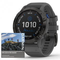 Garmin fenix6 PRO Solar, Titanium Blue/White Band (MAP/Music) Garmin fenix6 PRO Solar, Titanium Blue/White Band (MAP/Music)