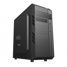 EUROCASE skříň ML X501 EVO black, 1x USB 3.0, 2x USB 2.0, audio, bez zdroje