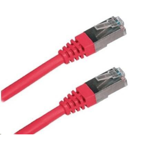 XtendLan patch kabel Cat5E, FTP - 0,5m, červený (prodej po 10 ks)