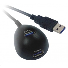 PREMIUMCORD Stolní držák USB zařízení, 2xUSB, černá PREMIUMCORD Stolní držák USB zařízení, 2xUSB, černá