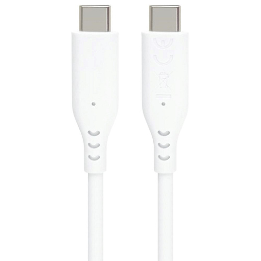 PREMIUMCORD Kabel USB-C na USB-C, 60W, 480Mbps, silikonový, bílý, 1,5m PREMIUMCORD Kabel USB-C na USB-C, 60W, 480Mbps, silikonový, bílý, 1,5m