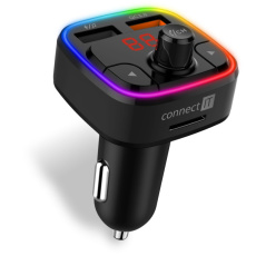 CONNECT IT CarRGB Bezdrátový FM transmitter, 2xUSB+MicroSD, černá CONNECT IT CarRGB Bezdrátový FM transmitter, 2xUSB+MicroSD, černá