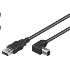 PREMIUMCORD Kabel USB 2.0 A-B propojovací 5m - zahnutý B konektor 90° PREMIUMCORD Kabel USB 2.0 A-B propojovací 5m - zahnutý B konektor 90°