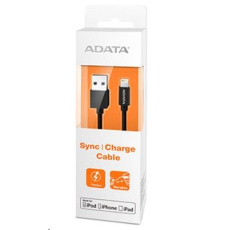 ADATA Sync & Charge Lightning kabel - USB A 2.0, 100cm, plastový, černý ADATA Sync & Charge Lightning kabel - USB A 2.0, 100cm, plastový, černý