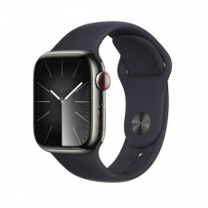 APPLE Watch Series 9 GPS + Cellular 45mm Graphite Stainless Steel Case with Midnight Sport Band - M/L APPLE Watch Series 9 GPS + Cellular 45mm Graphite Stainless Steel Case with Midnight Sport Band - M/L