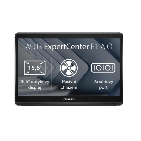 ASUS PC AiO ExpertCenter E1 (E1600WKAT-BA042M),N4500,15,6" FHD, 8GB,128GB SSD,Intel UHD,RS-232,No OS,Black