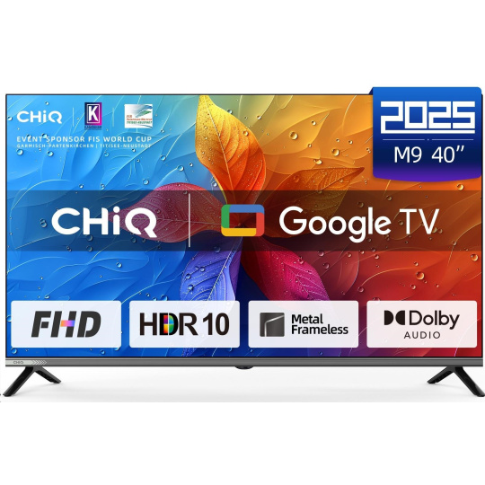 BAZAR - CHiQ L40M9E TV 40", Full HD, smart, Google TV, Dolby Audio, dbx-tv, HDR 10 - Poškozený obal (Komplet) BAZAR - CHiQ L40M9E TV 40", Full HD, smart, Google TV, Dolby Audio, dbx-tv, HDR 10 - Poškozený obal (Komplet)