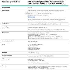 HPE Networking Instant On Access Point Dual Radio Tri Band 2x2 Wi-Fi 6E 5-Pack (RW) AP32 HPE Networking Instant On Access Point Dual Radio Tri Band 2x2 Wi-Fi 6E 5-Pack (RW) AP32