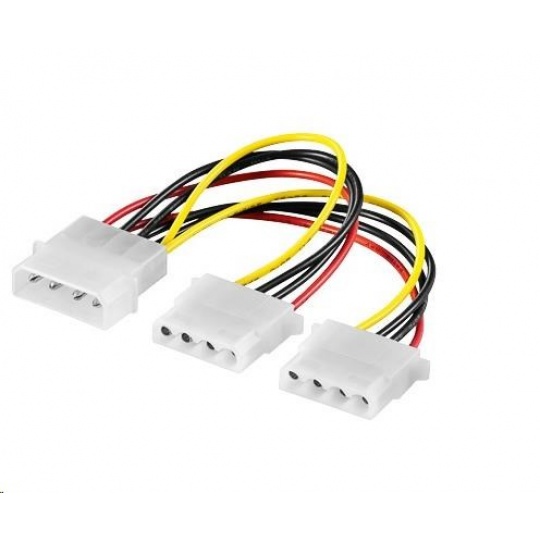 PREMIUMCORD Kabel napájecí HDD 5,25"-2x5,25" (molex)