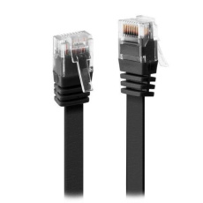 Patch kabel XtendLan Cat6, UTP - 1m, černý, plochý