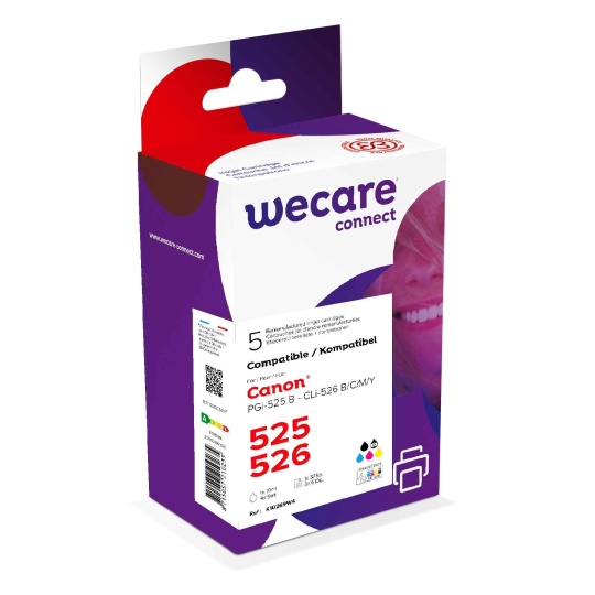 WECARE ARMOR cartridge pro CANON Pixma IP4850, MG5150, MG5250, MG6150, MG8150 (PGI-525+CLI-526B/C/M/Y) 1x20 ml/ 4x10 ml