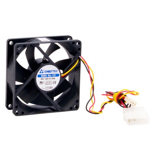 CHIEFTEC větrák AF-0825S, 80x80x25 mm Sleeve Fan, with 3/4pin connector