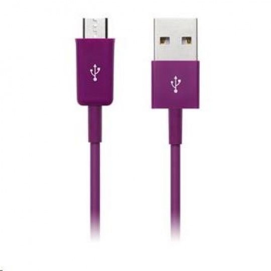 CONNECT IT Kabel Colorz microUSB - USB, 1m, fialový
