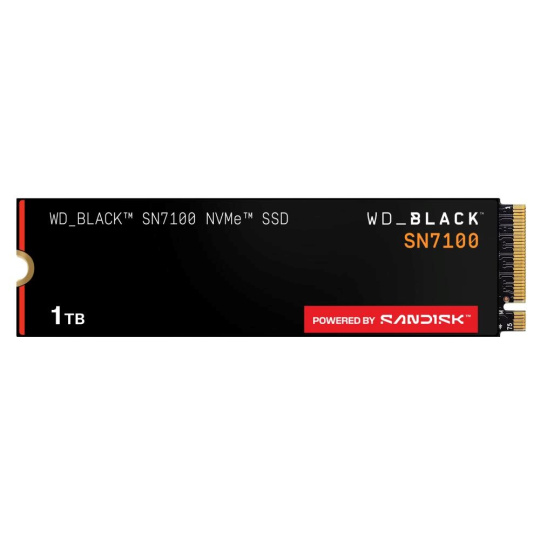 WD BLACK SSD NVMe 1TB PCIe SN7100 Powered by SanDisk, Gen4, (R:7250, W:6900MB/s) WD BLACK SSD NVMe 1TB PCIe SN7100 Powered by SanDisk, Gen4, (R:7250, W:6900MB/s)