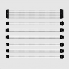 Cooler Master sada prodlužovacích kabelů k PSU, černá/bílá Cooler Master sada prodlužovacích kabelů k PSU, černá/bílá