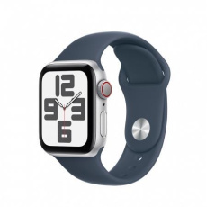 APPLE Watch SE GPS + Cellular 40mm Silver Aluminium Case with Storm Blue Sport Band - M/L APPLE Watch SE GPS + Cellular 40mm Silver Aluminium Case with Storm Blue Sport Band - M/L
