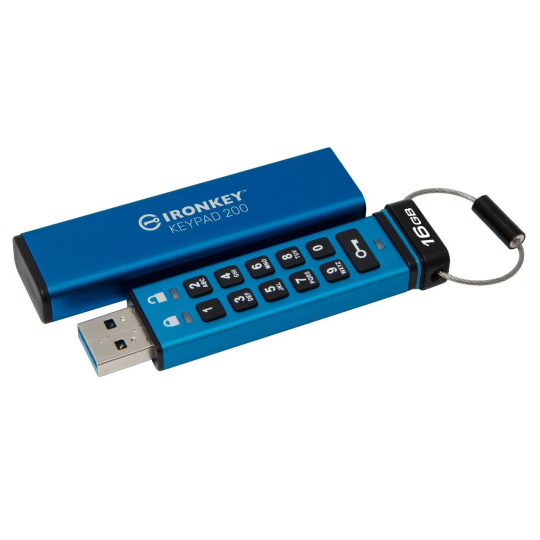 Kingston Flash Disk IronKey 16GB Keypad 200 encrypted USB flash drive